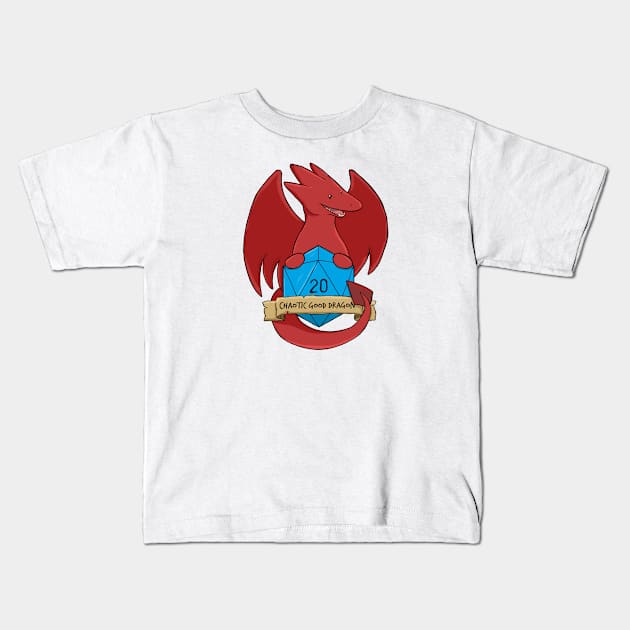 Chaotic Good Dragon - Color Kids T-Shirt by DnDoggos